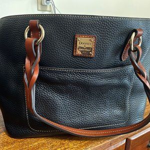Dooney & Bourke Black Pebble Grain Small Tammy Tote with Tag